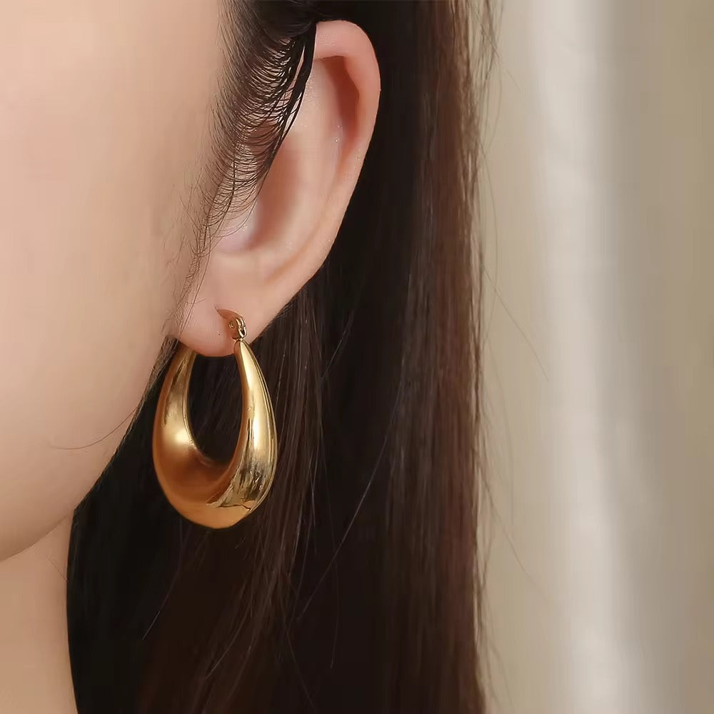 U Shaped Timeless Hoop Earrings