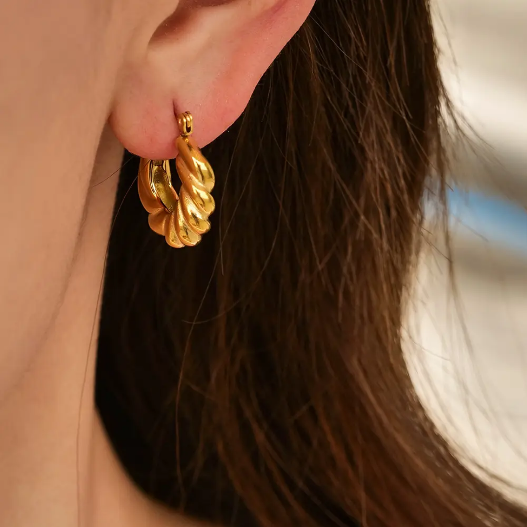 Golden Hoop Earrings
