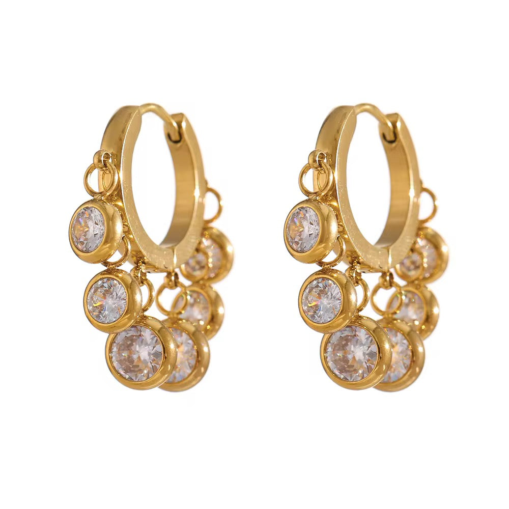 Celeste cascade Hoop Earrings
