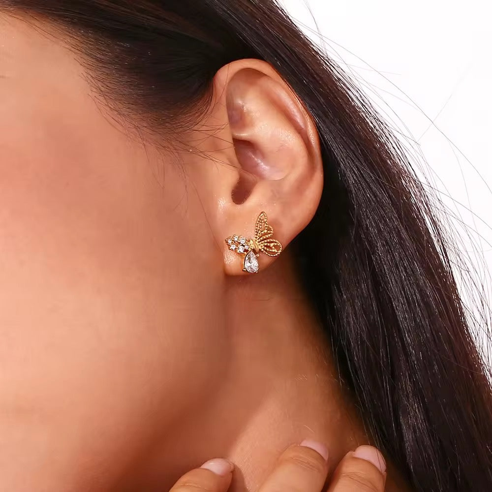 Classic Butterfly Stud Earrings