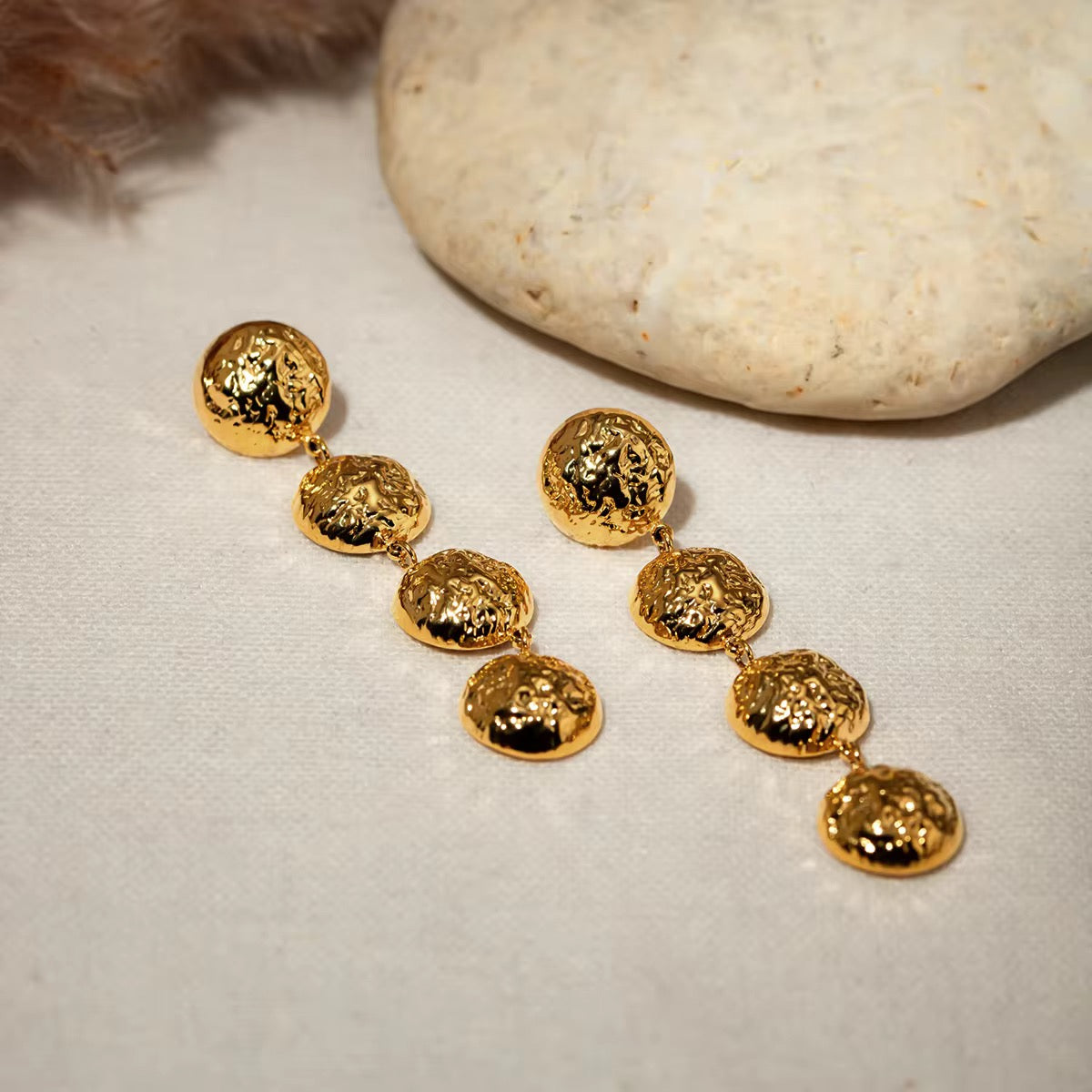Luxe Circles Drop Earrings