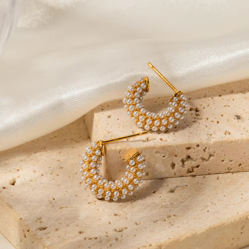 Pearl Glow Hoops