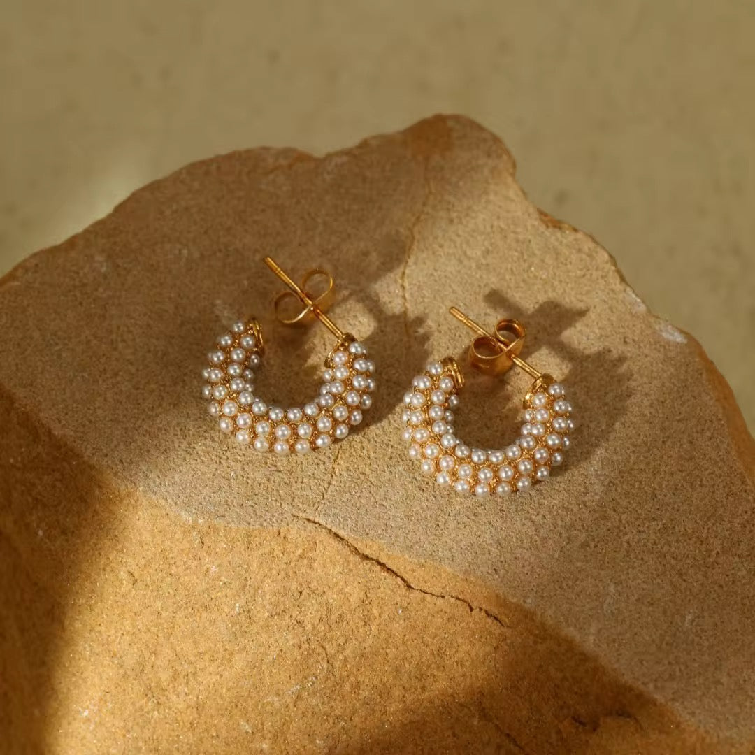 Pearl Glow Hoops