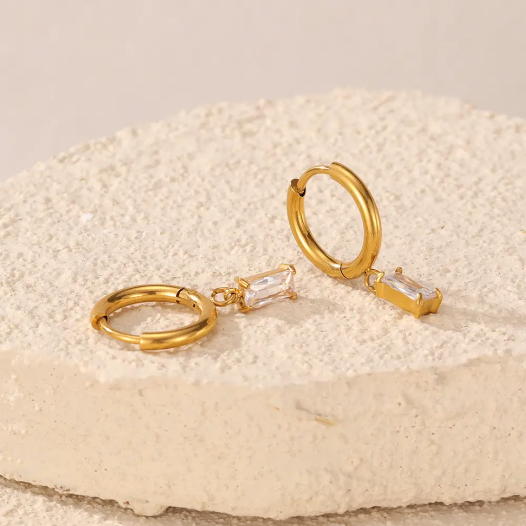 Whisper Charm Hoops