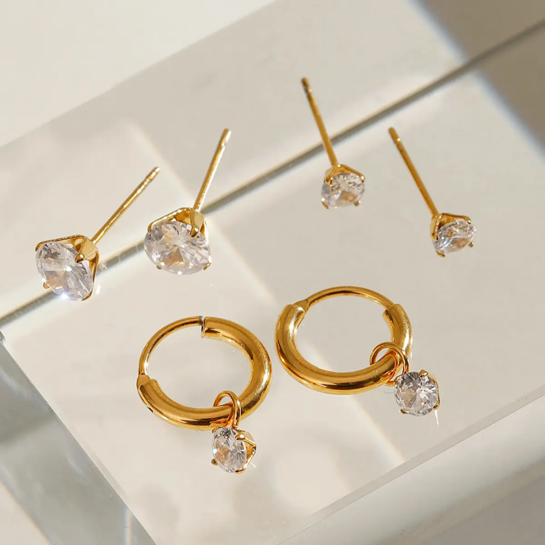 Triple stacking Earrings