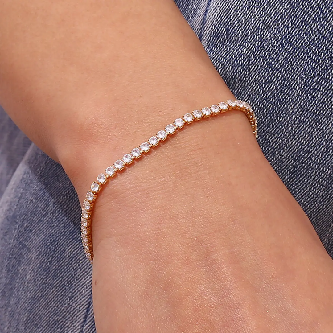 Self locking Tennis Bracelet