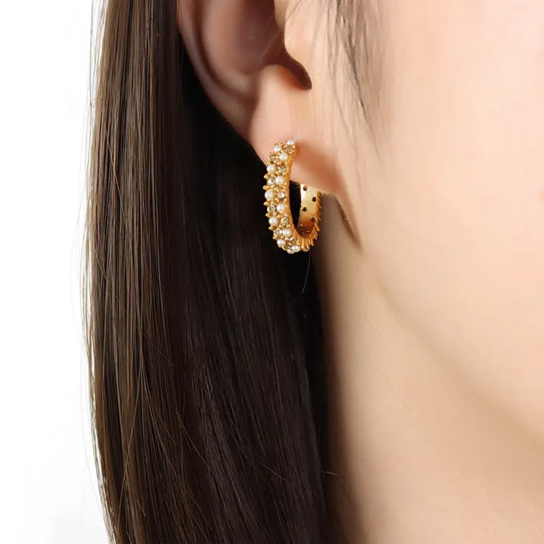 Ethereal Pearl Hoops