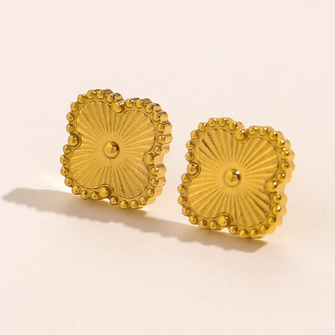 Gold Clover Earrings