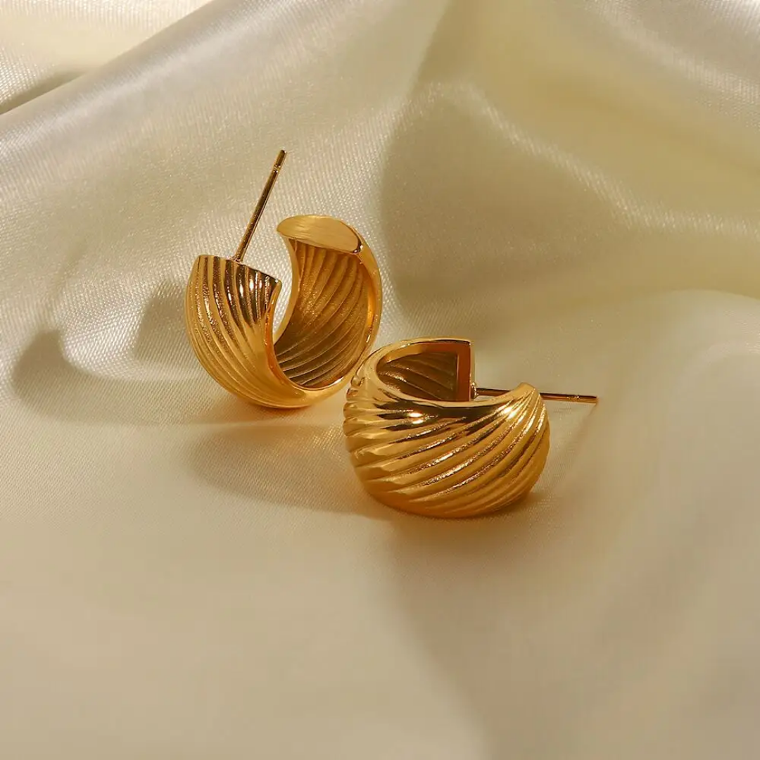 Twist & Shine Hoop Earrings