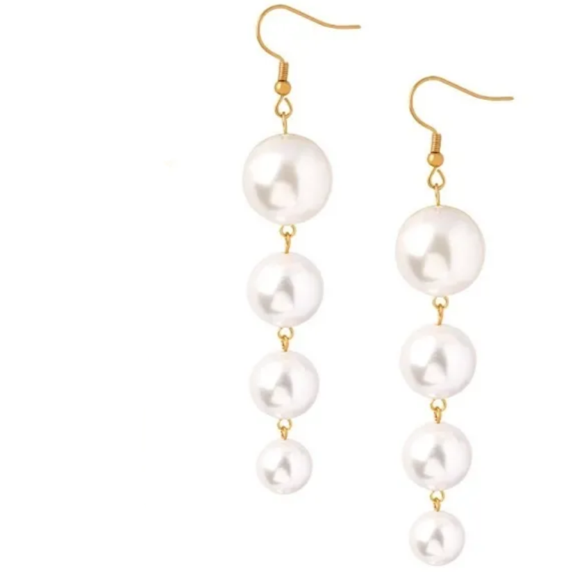 Gilded Pearl Earrings