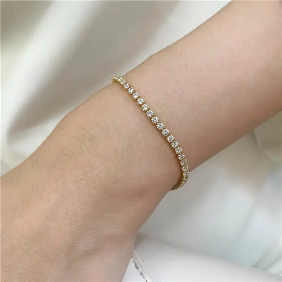 Self locking Tennis Bracelet