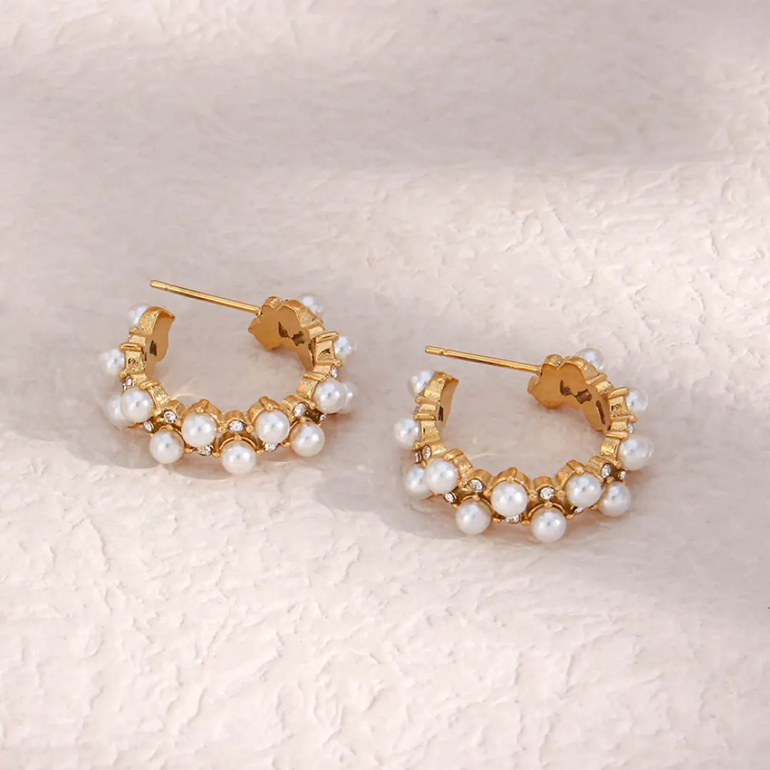 Timeless Pearl Hoops