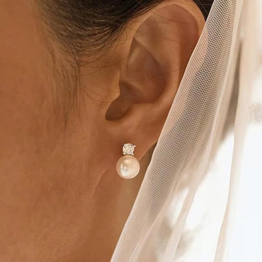 Pearl Poise Stud Earrings