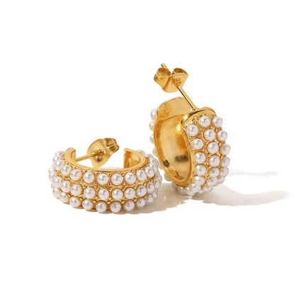 Pearl Whisper Hoop Earrings