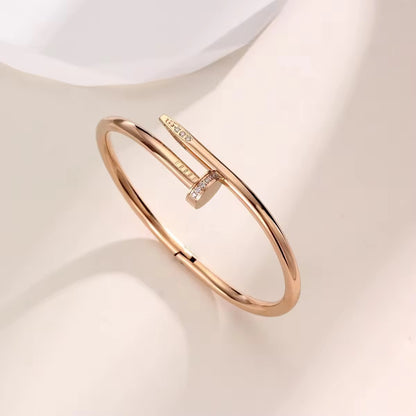 Nail crystal studded Bangle Bracelet