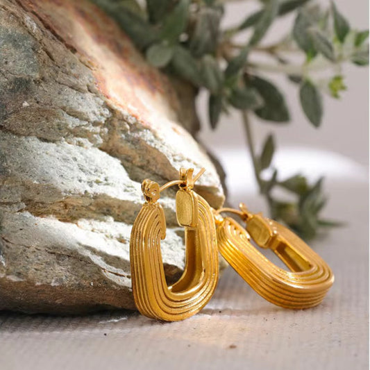 Sleek Frame Hoop Earrings