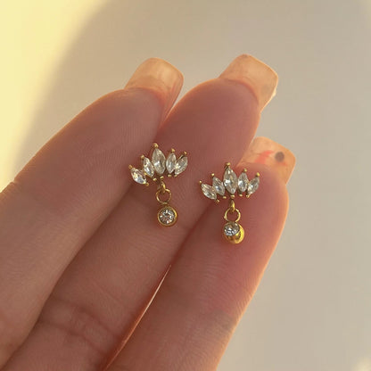 Luxe Lotus Drops Earrings