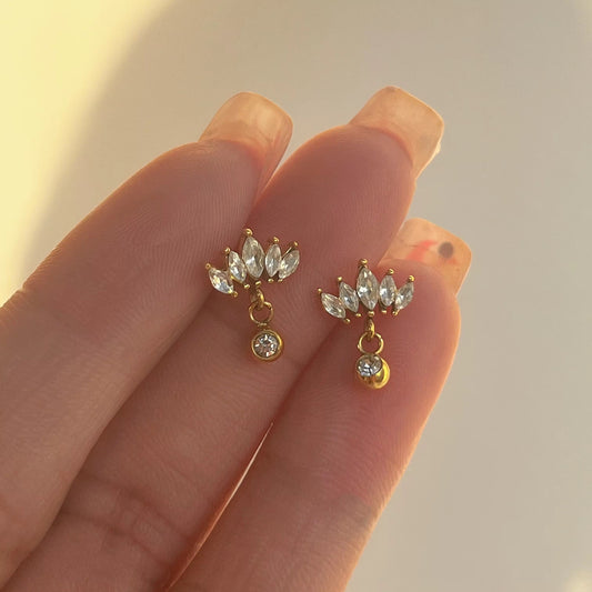 Luxe Lotus Drops Earrings