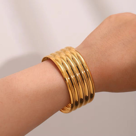 Golden Aura Cuff Bracelet