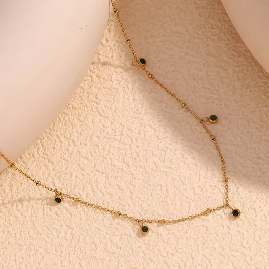 Luxe Allure Emerald Neckchain