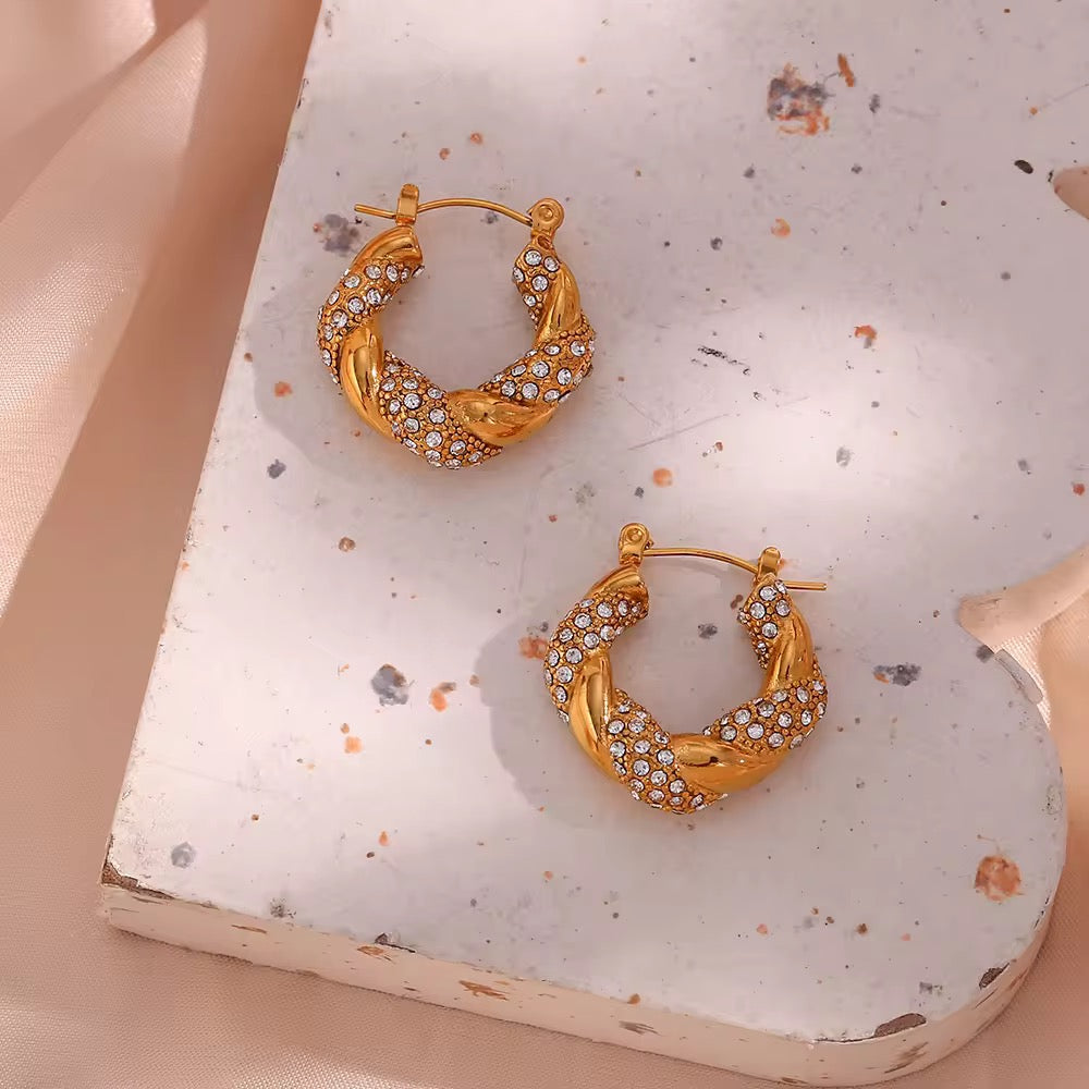 Twisted Hoop Earrings