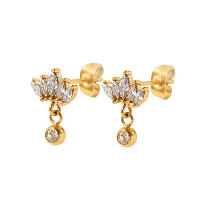 Luxe Lotus Drops Earrings