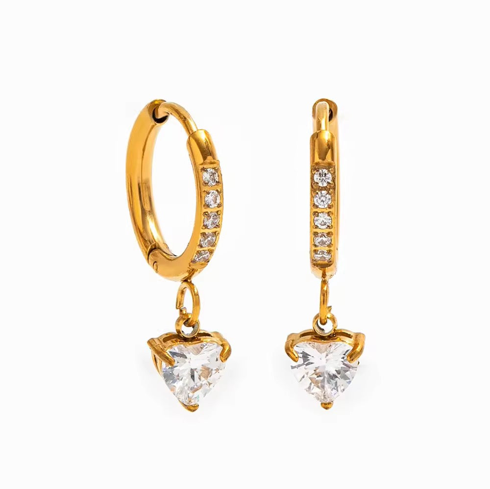 Amora Heart Hoop Earrings