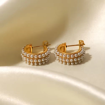 Pearl Whisper Hoop Earrings