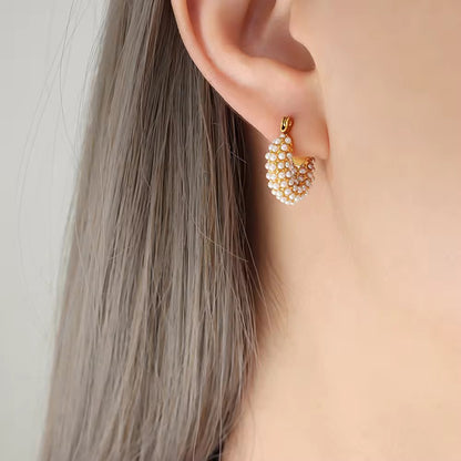 Pearl Edit hoop Earrings