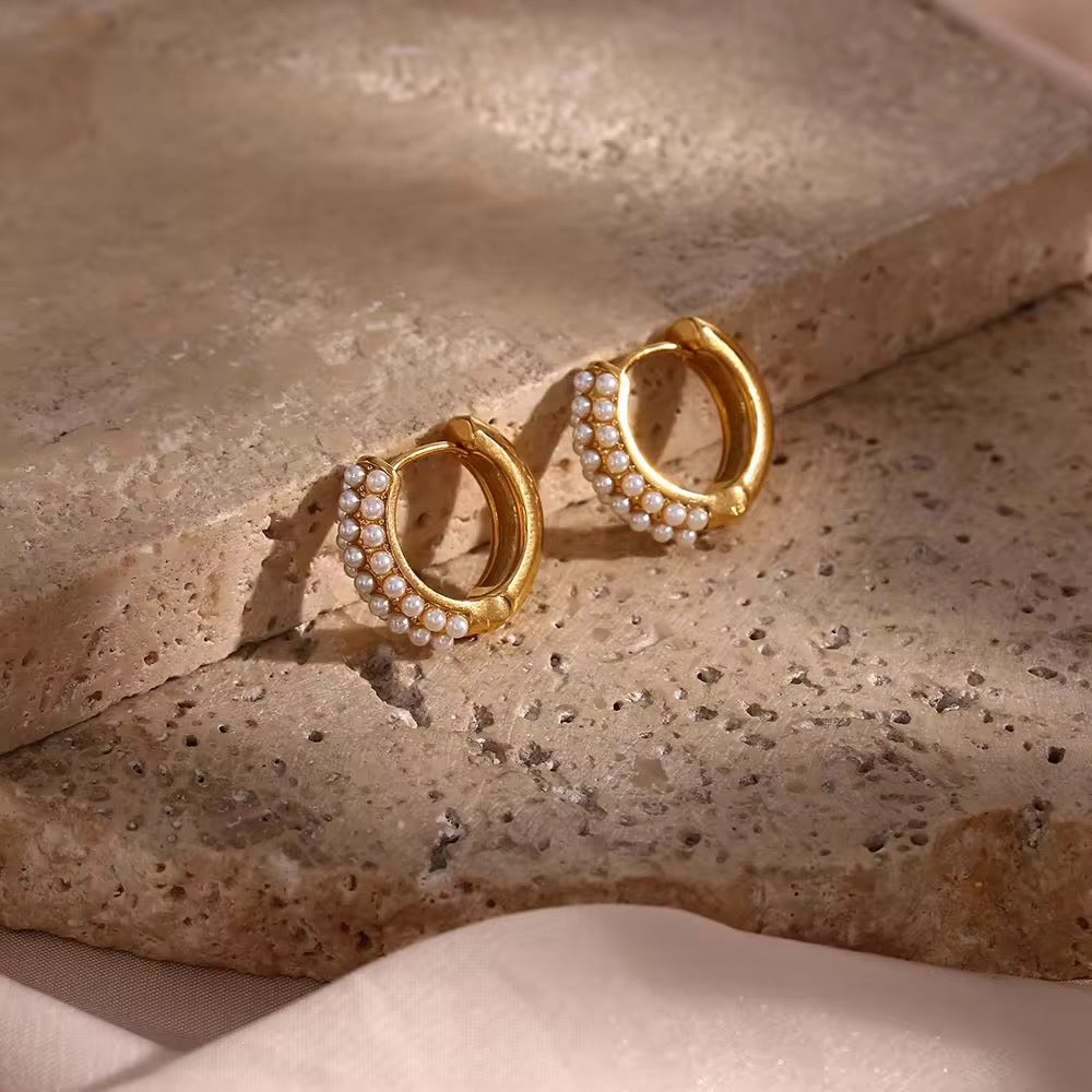 Forever Pearl Hoop Earrings