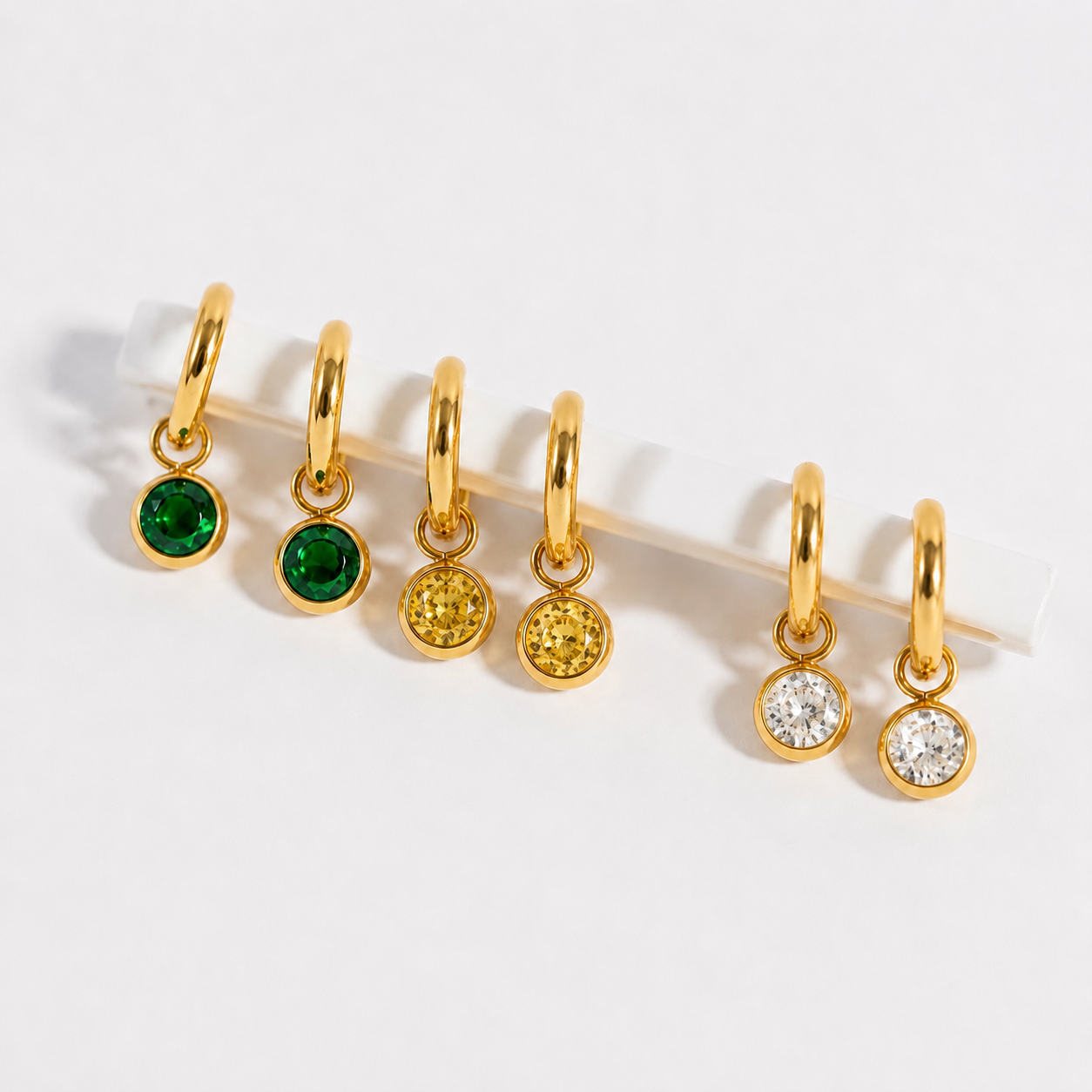 Emerald Evara Hoops Earrings