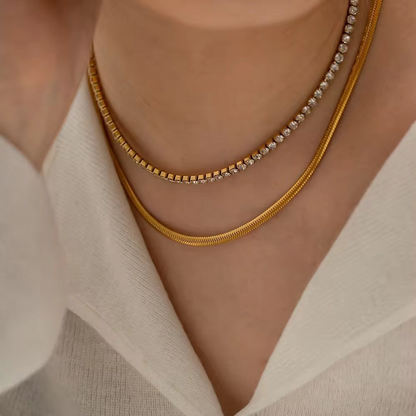 Sleek Spark Duo Necklace