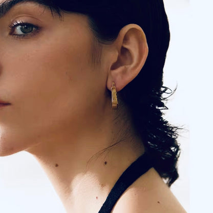 Sleek Frame Hoop Earrings