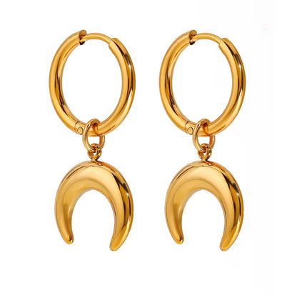 Horn Hoop Earrings