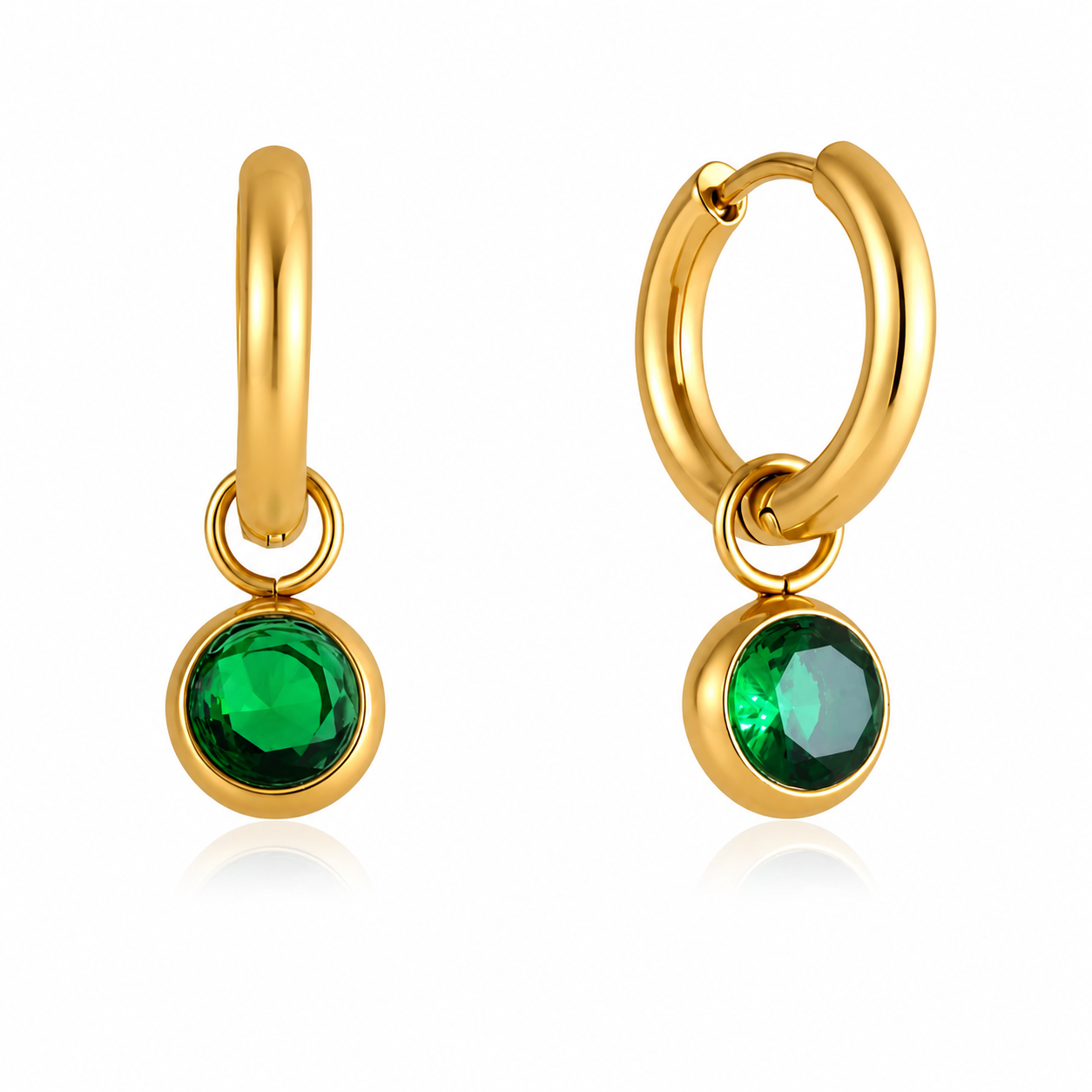 Emerald Evara Hoops Earrings