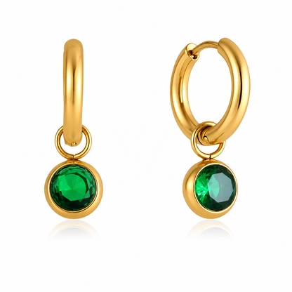 Emerald Evara Hoops Earrings