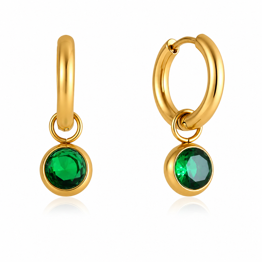 Emerald Evara Hoops Earrings