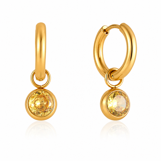 Golden Evara Hoops Earrings