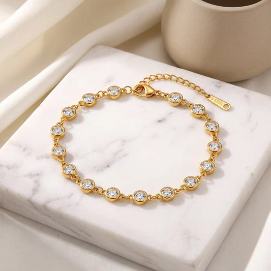 Zara Manual Lock Tennis Bracelet