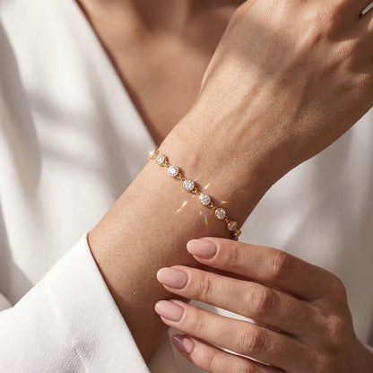 Zara Manual Lock Tennis Bracelet