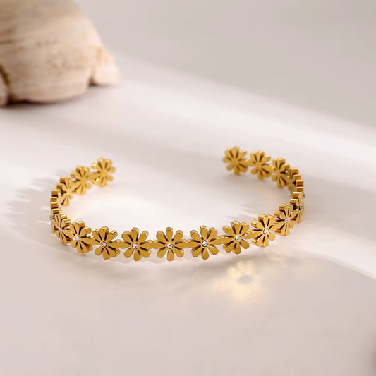 Celeste Floral Bangle Bracelet
