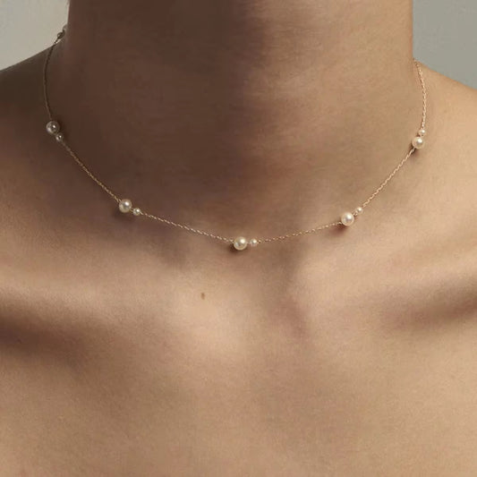 Opaline Thread Pearl Neckchain