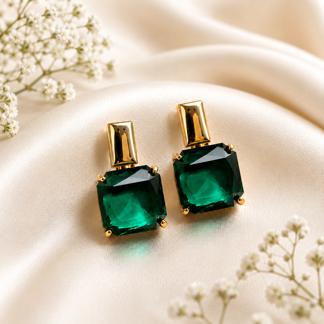 Aurora Emerald Earrings