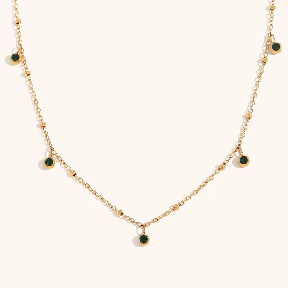 Luxe Allure Emerald Neckchain