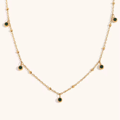 Luxe Allure Emerald Neckchain