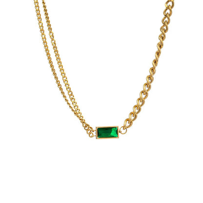 Emerald Dual Tone Neckchain