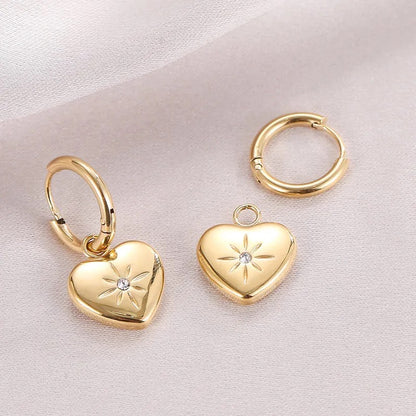 NorthStar Heart Hoop Earrings