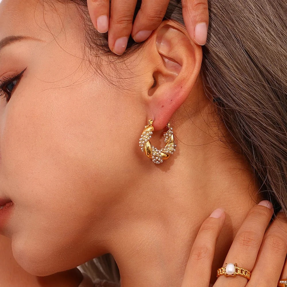 Twisted Hoop Earrings