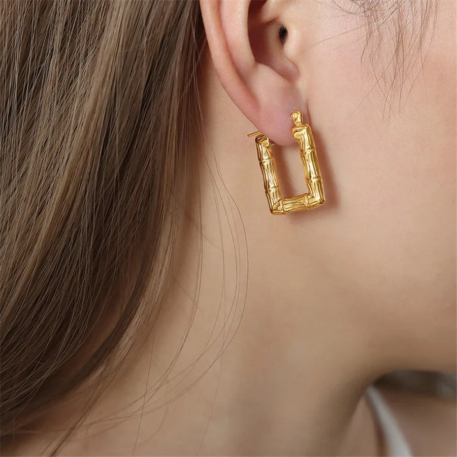 Rectangular Hoop Earrings