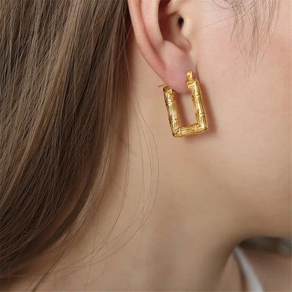 Rectangular Hoop Earrings